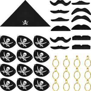 Le feste <span class=keywords><strong>pirata</strong></span> confezionano teschi colorati in feltro per gli occhi dei pirati per bambini e adulti in Costume festa di Halloween Festival - Product Image 3