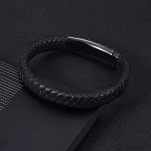 <b>Leather</b> <b>Bracelet</b> Cowhide Braided Unisex Jewelry Gift 7.5 8.5 9 Inches Yiwu Origin YM 0037 - Product Image 2