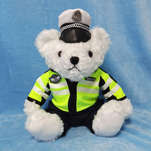 Firefighter Bear Plush <b>Toy</b> Orange Uniform 119 Rescue Suit <b>Soft</b> <b>Stuffed</b> Animal For Kids Age 2 4 Years Unisex - Product Image 2