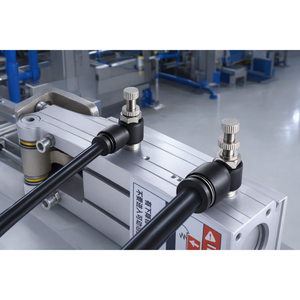 Vanne de régulation de vitesse pneumatique 4-M5/6-01 en laiton mini pour l'automatisation des robots de moulage par injection - Product Image 2
