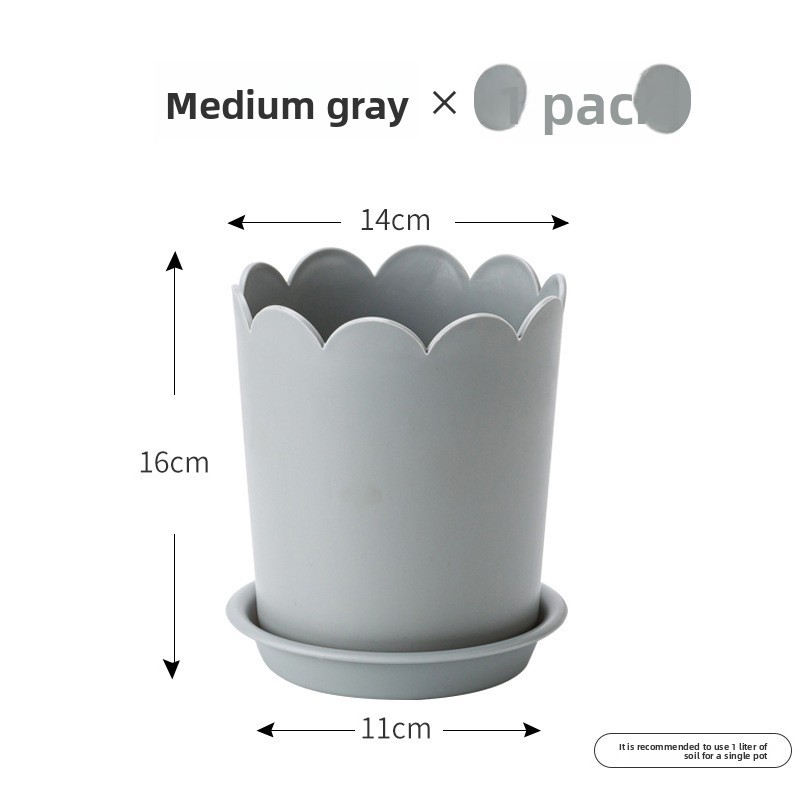 Gris (tamaño mediano) + base