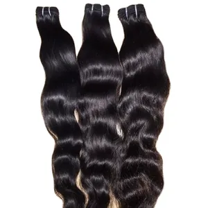 Extensão Do Cabelo Humano Compra Online Melhor Natural Temple Raw Corpo Ondulado Cabelo Para Humanos De Fabricantes Indianos