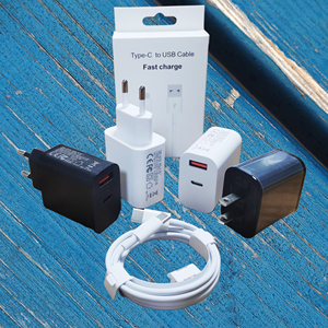 <span class=keywords><strong>Chargeur</strong></span> Mural USB-C Portable 20W (5V 2A) Ultra <span class=keywords><strong>Rapide</strong></span> Multi-Ports pour Téléphone Portable Android <span class=keywords><strong>iPhone</strong></span> avec Câble - Product Image 1