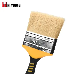 Hot Selling Yellow TPR And PP Soft Plastic Handle Bristle Wall Paint Brush