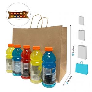 Bolsas de Papel Kraft Marrón Reciclables con Logotipo Personalizado, Asas Largas, Impresión Offset, Aptas para Alimentos, 16x6x12 Pulgadas - Product Image 2