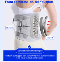 Ceinture de soutien lombaire respirante en maille avec boucle réglable, double sangle élastique pour soulager la douleur et la compression du dos