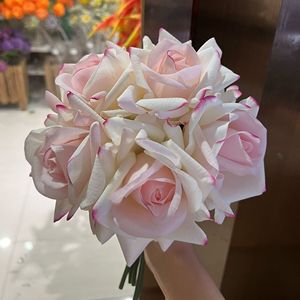 Vente flash - Roses artificielles au toucher <span class=keywords><strong>r</strong></span>éel - Bouquet de roses colorées - Halloween - Saint-Valentin - Vente en gros de roses pour mariage - Product Image 3