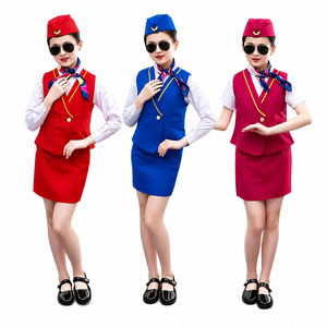Ensemble <span class=keywords><strong>de</strong></span> <span class=keywords><strong>costume</strong></span> <span class=keywords><strong>de</strong></span> <span class=keywords><strong>pilote</strong></span> pour enfants, tenue <span class=keywords><strong>de</strong></span> cosplay <span class=keywords><strong>de</strong></span> capitaine <span class=keywords><strong>de</strong></span> <span class=keywords><strong>ligne</strong></span> aérienne, chemise, jupe, short, chapeau, lunettes <span class=keywords><strong>de</strong></span> soleil, robe <span class=keywords><strong>de</strong></span> jeu <span class=keywords><strong>de</strong></span> rôle pour enfants - Product Image 2