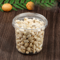 Gobelets en plastique PET jetables à paroi simple de 115 mm de qualité alimentaire avec couvercle pour salades, noix, biscuits, fruits pour animaux de compagnie