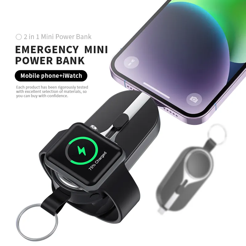 Hot Products 2 In 1 Simultaneous Charging Indoor And Outdoor Small Emergency Power Bank Port For Mobile Phone Watch Charging