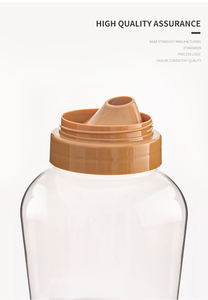 Botella cuadrada de plástico transparente de grado alimenticio, tarro de miel para la <span class=keywords><strong>tos</strong></span>, con tapa, 300g500g1000g - Product Image 3