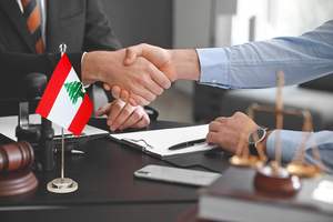 Lebanon Lebanese Deluxe bandiera da scrivania piccola Mini miniatura libanese da tavolo bandiere - Product Image 4