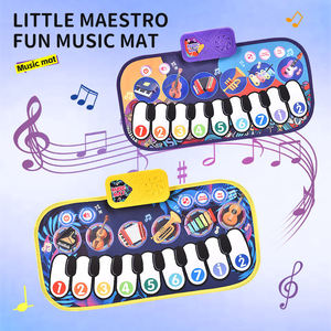 Tapis musical pour enfants, 6 sons d'instruments et 9 mélodies, tapis musical interactif pour tout-petits, éducation précoce - Product Image 2