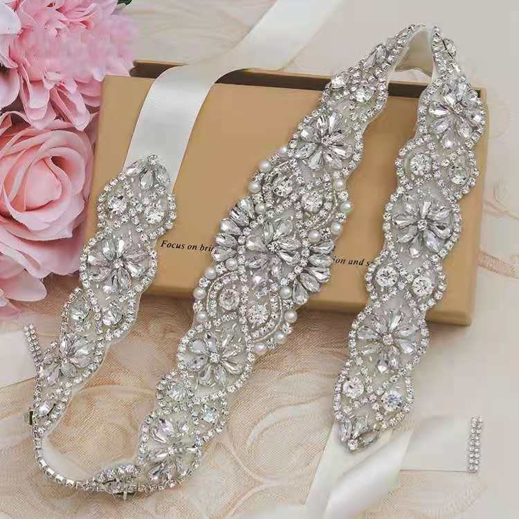 Crystal Waist Belt - Elegant Bridesmaid Wedding Dress Accessory Crystal Waist Belt - Elegant Bridesmaid Wedding Dress Accessory