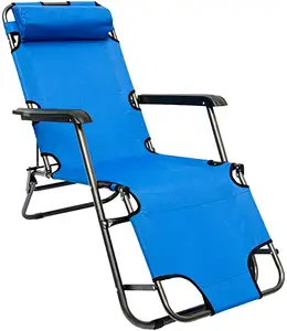 Two Positions Portable Camping Folding Recliner Bed lounge Outdoor Used Garden Sun Beach Chair