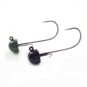 Unikerfishing שחור ירוק פטריות הוק Jighead, באיכות גבוהה 1/10 OZ 1/8 OZ 1/6 OZ רך פיתוי טונגסטן לנענע ראש - Product Image 1