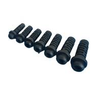 Protector de fundas de cable de 5mm de goma suave negra de alta calidad, Funda flexible y protectora