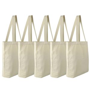 Custom Canvas <b>Tote</b> <b>Bag</b> Reusable <b>Zipper</b> Shopper <b>Bag</b> Printed Logo Cotton Carry all <b>Bag</b> for Gift Grocery - Product Image 1