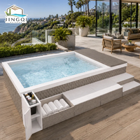 Piscine hors sol en fibre de verre pour hôtel exclusif, idéale pour les enfants, les vacances, les loisirs et les séjours.