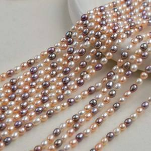 Perlas Sueltas Barrocas de Agua Dulce Naturales Grises de 4-10 mm, con Orificio Lateral, de Doble Cara, con Luz Intensa, para Manualidades, Venta al por Mayor - Product Image 4