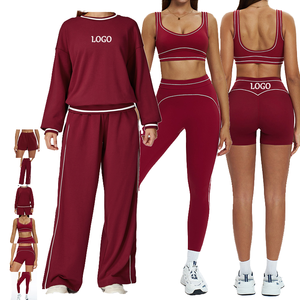 Conjunto de Ropa de Yoga para Mujer de Alta Calidad PASUXI, Leggings Deportivos Personalizados, Sujetador Deportivo, Conjunto de Fitness de 6 Piezas con Logotipo Frontal Sin Costuras - Product Image 4
