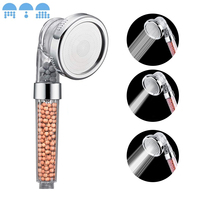 Pomme de douche à main luxueuse avec système de filtration ionique à haute pression, pluie, vitamine VC, pierre, pour accessoires de robinet de salle de bain