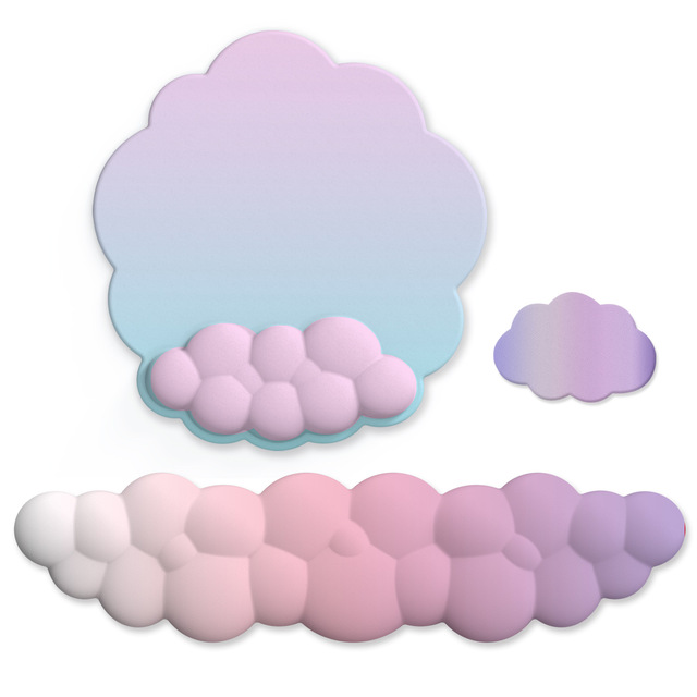 Cute Cartoon Cloud Keyboard Wrist Rest Mouse Pad with Free Design Logo Ergonomic Ergonomic Mouse Wrist Rest Pad