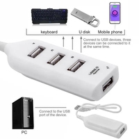 Hub d'extension USB 2.0 Type-C portable 2-4 ports avec transfert de données et recharge pour ordinateurs portables/PC Windows XP/Vista/7/8/10 - En stock
