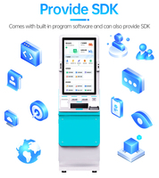 Kiosque d'enregistrement en libre-service pour les commandes d'hôpital de 32 pouces avec écran tactile capacitif et lecteur de codes-barres SDK