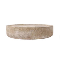 Tables Basses Modernes en Travertin de Style Wabi-Sabi, Marbre Design Créatif Simple, Table Basse de Salon, Meuble Central