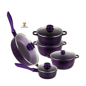 Bán chạy nhất Granite Cookware <span class=keywords><strong>Set</strong></span> <span class=keywords><strong>Non</strong></span> <span class=keywords><strong>Stick</strong></span> Die Cast nhôm nấu ăn đồ nấu nướng chậu và chảo <span class=keywords><strong>Set</strong></span> - Product Image 1