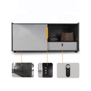 เฟอร์นิเจอร์สำนักงานบ้านที่ทันสมัยออกแบบใหม่รูปตัว L โต๊ะผู้จัดการผู้บริหารสีขาวกับฮัทช์ - Product Image 4