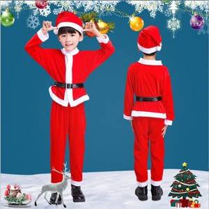 Costume <span class=keywords><strong>de</strong></span> performance <span class=keywords><strong>de</strong></span> Noël pour enfants Costumes <span class=keywords><strong>de</strong></span> maternelle pour garçons et filles Tenue <span class=keywords><strong>de</strong></span> père Noël avec robes - Product Image 2