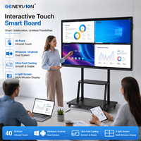 Tableau interactif intelligent 55/65/75 pouces, écran tactile LCD 4K, tableau numérique pour l'enseignement, panneau de collaboration éducative Android