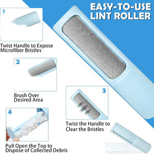 Rouleau anti-poils pour animaux de compagnie multicolore, réutilisable et lavable, brosse de toilettage pour chiens, brosse collante pour enlever les poils d'animaux - Product Image 4