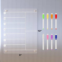 Tableau de planification hebdomadaire magnétique en PVC écologique personnalisé pour réunions, rendez-vous, activités, avec surface effaçable