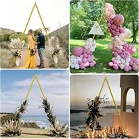 Haute qualité 1.2m & 1.8m or métal mariage arc support Triangle arc toile de fond cadre fleur ballon décoration titulaire