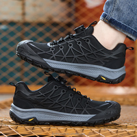 Chaussures de sécurité unisexes en acier noir personnalisables, anti-perforation, doublure en maille respirante pour la semelle intermédiaire, bottes de travail d'automne pour l'usine