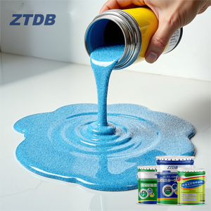 Revêtement de sol époxy effet marbre brillant ZTDB, peinture époxy pour sols marbrés, peinture époxy intérieure, peinture époxy auto-nivelante au sable coloré - Product Image 1