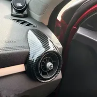 LHD Pour MG ZS 2017-2024 ABS carbonfiber Car Center Console Air Condition Outlet middle AC Vent Frame Cover interior Accessories