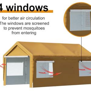 Abri de voiture pliable et rétractable 10x20 pieds, robuste, imperméable, écologique, pour extérieur – Vente en gros - Product Image 5