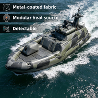 Réplique géante 1:1 de 40 m de navire marin gonflable rapide, navire simulé détectable pour l'entraînement et les expositions commerciales