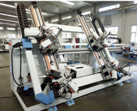 Cadre de profilés en aluminium pour portes et fenêtres Machine à sertir les coins par soudage vertical à quatre têtes (quatre coins) avec CNC (automatique)