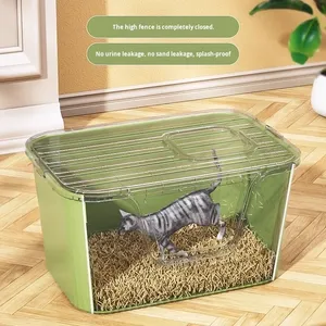 Extra Large Fully Open Integrated Toilet Litter Box Splash-Proof Enclosed for <strong>Maine</strong> <strong>Coon</strong> <strong>Cats</strong> Giant <strong>Cat</strong> Supplies - Product Image 1