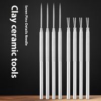 Outil de modélisation de sculpture en céramique en métal Offre Spéciale Texture de barre en aluminium et aiguille Pro pour outils d'argile de poterie