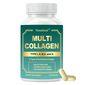 Rosebest Grosir Vegan Organik 2025mg Hidrolisat & Campuran Peptida Kolagen Multi Potensi Tinggi Suplemen Kapsul untuk Wanita - Product Image 1