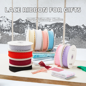 ริบบิ้นลูกไม้โพลีเอสเตอร์แบบตัดลาย ขนาด 3 ซม. ยาว 50 หลา เป็นมิตรกับสิ่งแวดล้อม สำหรับทำโบว์ตกแต่งช่อดอกไม้ DIY สำหรับคริสต์มาส ตกแต่งเค้ก และวัสดุสำหรับบรรจุภัณฑ์ - Product Image 2