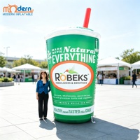 Ballon géant gonflable personnalisé pour smoothies avec impression numérique et pompe à air électrique pour la promotion de marques de boissons