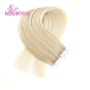 Extensiones de Cabello Chino de Alta Calidad K.SWIGS, Doble Trama, Invisibles, con Cinta Adhesiva, Remy, Naturales, Lisas, Duraderas, Sin Enredos, Sin Químicos - Product Image 6
