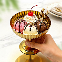 Gobelets à dessert en acier inoxydable écologiques classiques OEM/ODM pour restaurants, cafés, hôtels avec logo personnalisé